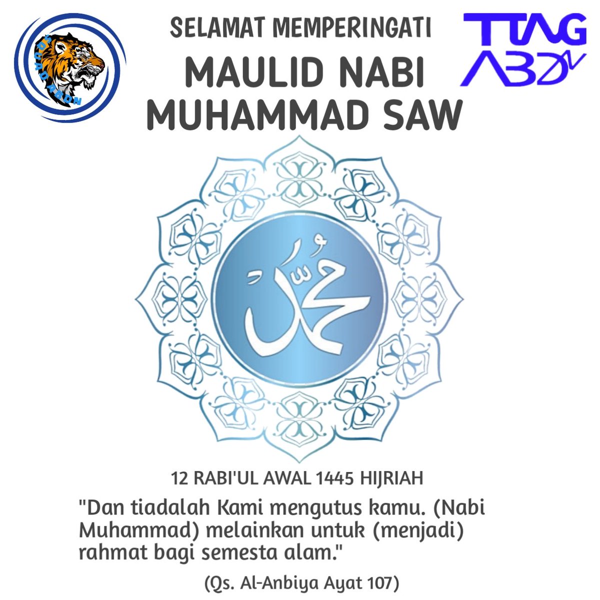 squad_abdn's tweet photo. Semoga kita selalu, menjadi bagian dari umatnya. Yang akan mendapatkan syafaat di hari akhir nanti.
#squadabdn #ttngabdn #maulid #nabi #maulidnabi #rasulullah #nabimuhammadsaw #sholawat #maulidnabimuhammadsaw #1445h #september2023 https://t.co/QPtWLOfwBA