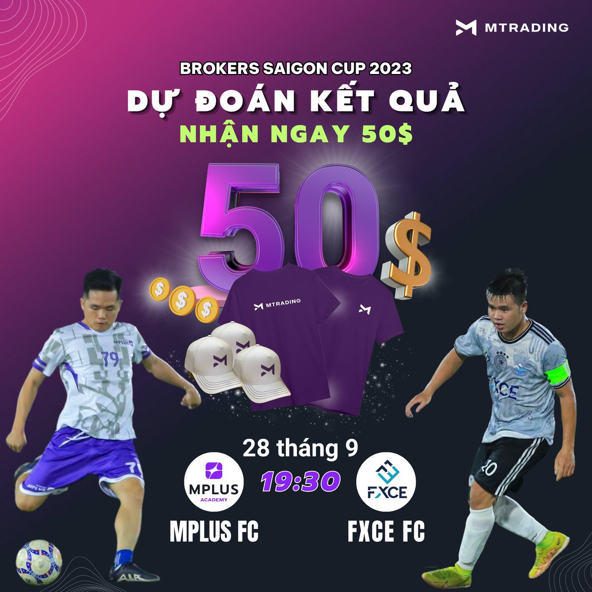 MPlus_Academy's tweet photo. 📣📣Nhận ngay 50$ và #handgift MTrading🎁khi đoán tỷ số trận tranh tài giữa #MPlus FC và #FXCE FC

✅Đưa ra dự đoán tại link này: https://t.co/gjDW6jgENH

#depositbonus #bonustrade #mtradingfc #mplusacademyfc #minigame #mtrading #mplusacademy https://t.co/ltZhwC0qfu