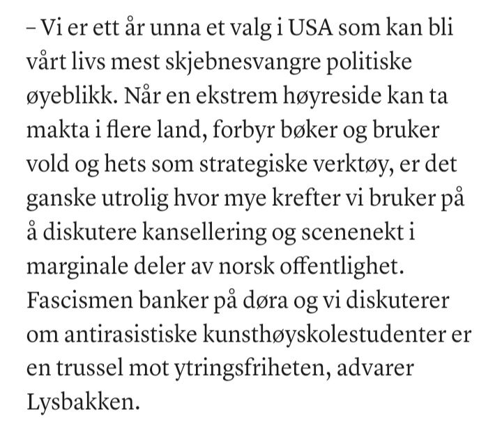 Dette utsagnet burde være første respons neste gang ankelsokkmafiaen i Subjekt og høyresiden girer opp wokemanuset sitt