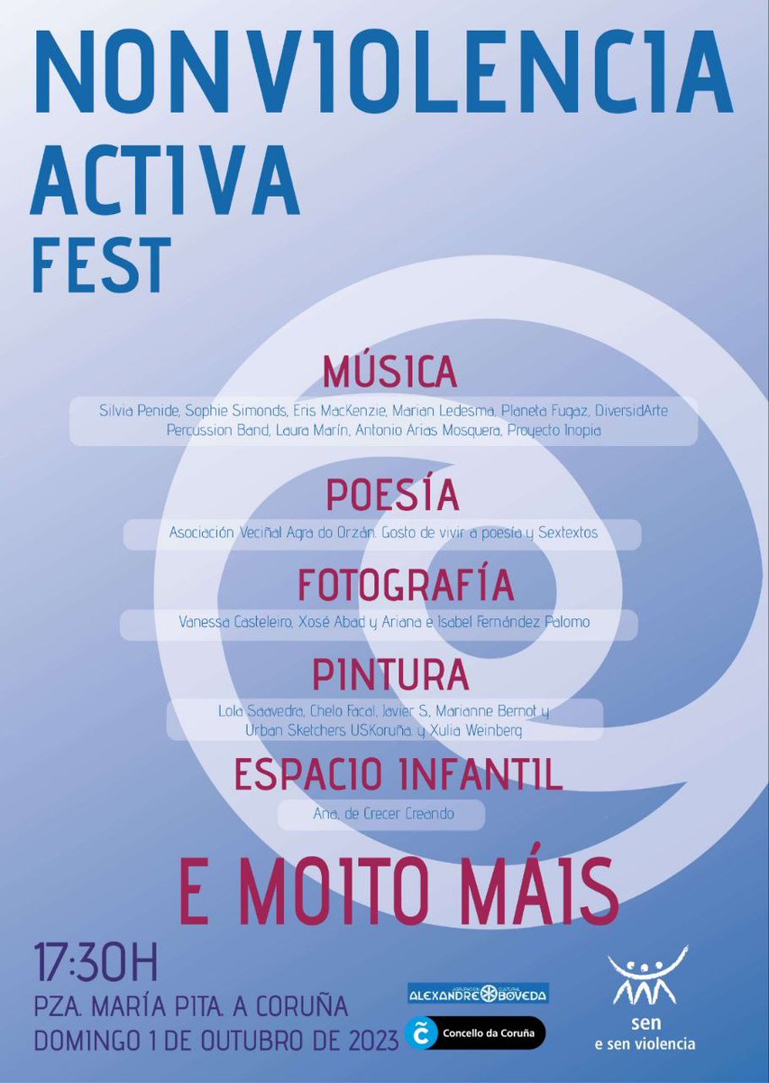 El día 2 de octubre es el día  internacional de la noviolencia. Para conmemorar la fecha, la Camiño da Nonviolencia. Mundo sen Guerras e sen Violencia - A Coruña  organiza el domingo día 1 de Octubre.

👉entrenosdigital.com/articulo/2-mar…