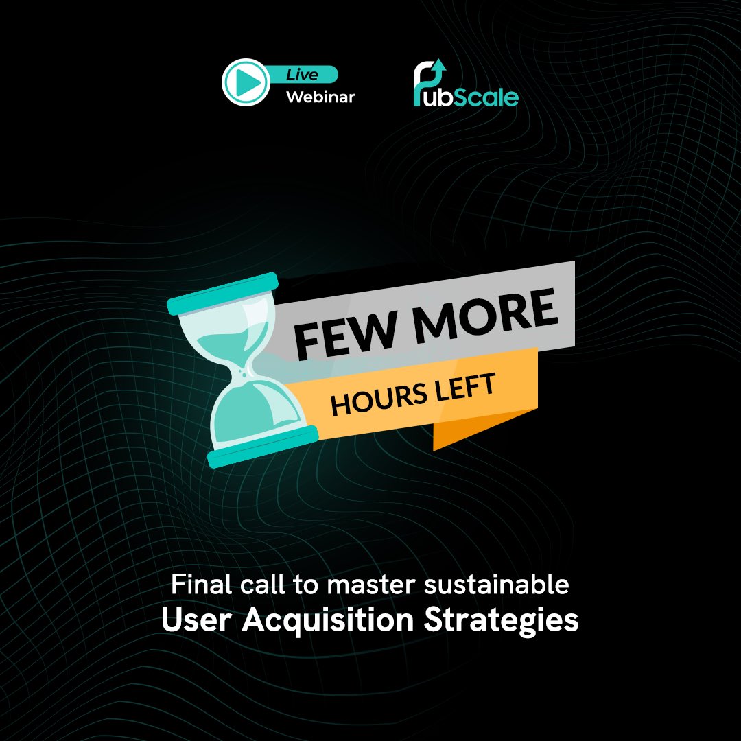 GreedyGameMedia's tweet photo. Just a few hours left! 🚨 

Until our webinar kicks off at 4 PM today.

Join our #webinar as our industry experts share priceless insights that can supercharge your #useracquisition strategies! 💡🎉

Click here to join: https://t.co/QQXlKYyqNC

See you there! https://t.co/AlYHnAsAoa