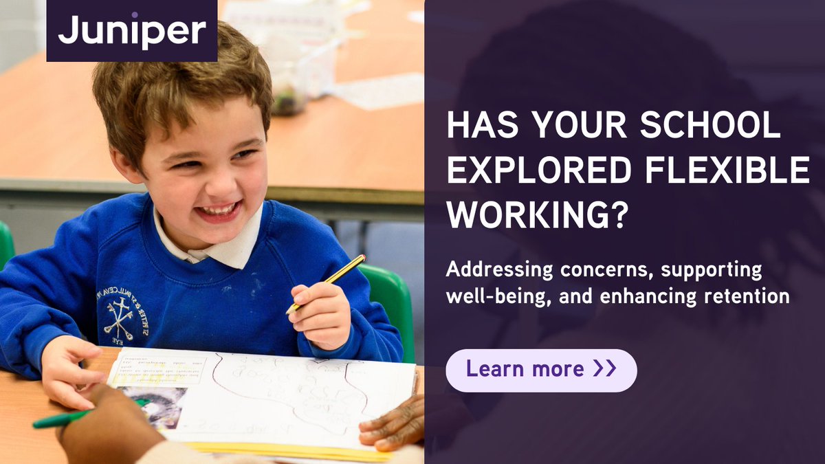 Are you interested in learning how flexible working could work for your school?

Our latest blog explores the benefits and concerns for schools, the risks of not offering flexible work options, and how Juniper can help.

Read ➡️ bit.ly/3tcKVlO

#EdChat #FlexibleWorking