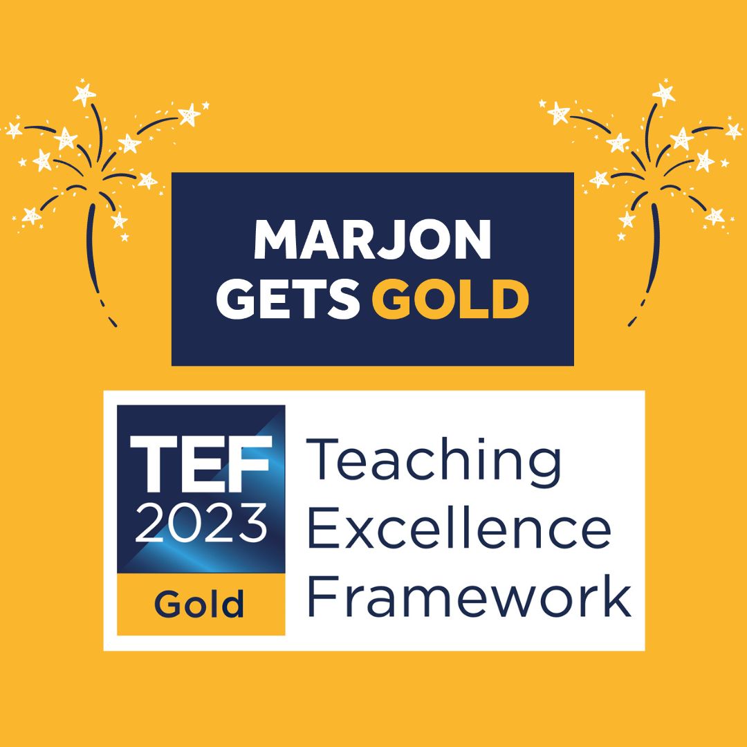 Huge announcement 📣 Marjon has been awarded Gold in the Teaching Excellence Framework (TEF) 2023. The TEF is a national scheme run by @officestudents that aims to encourage higher education providers to deliver excellence in the areas that students care about the most.