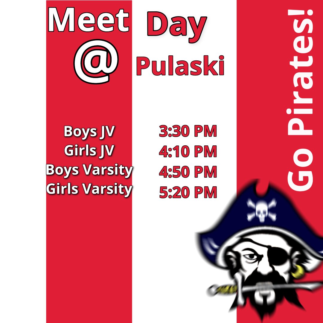 It’s going down in Pulaski! Show up and support our runners! #Piratepride