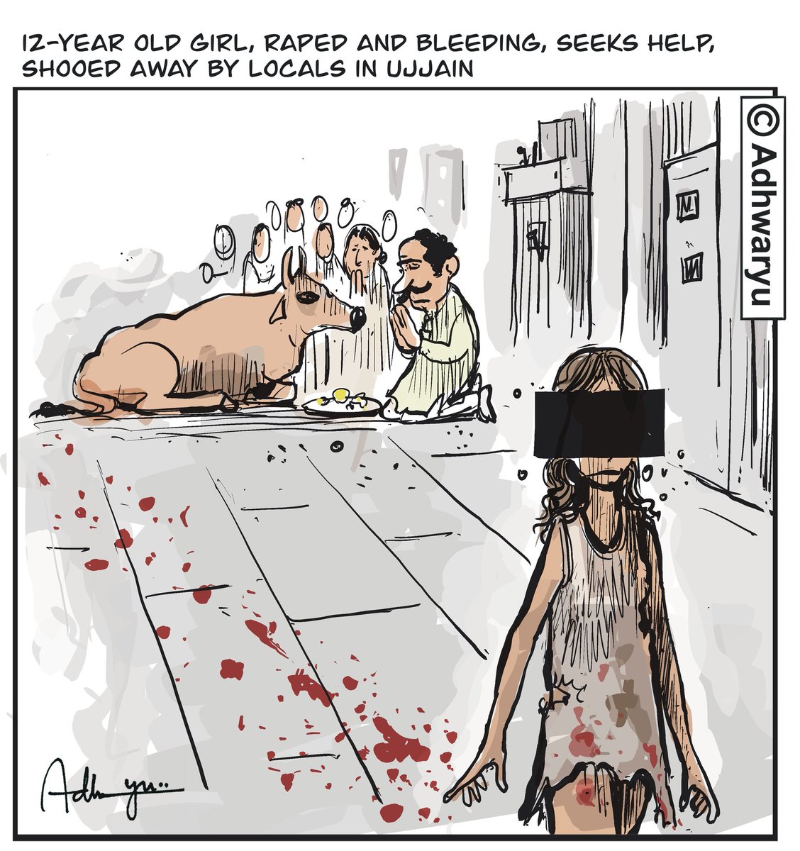 vikramsampath's tweet photo. This is how so casually & axiomatically hatred & derision is shown towards an entire community, it's beliefs & faith. The horrific Ujjain incident had no connection with Hindus, but one has to forcibly throw in cow-worshippers to castigate Hindus. Never mind if a priest saved the girl eventually, but we will have to self-flagellate, remain perennially apologetic, hold placards against ourselves; after all the albatross of good behaviour, secularism, compassion lies only on Hindus; for the rest there's the lovely, musical chant of sar tan se juda! Shameful of you @TOIIndiaNews !