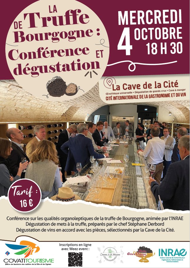 ChemoSens (@inrae_chemosens) on Twitter photo ChemoSens interviendra le 4 octobre à la <a href="/DijonCIGV/">Cité internationale de la gastronomie et du vin</a> pour parler qualité organoleptique de la truffe de Bourgogne. ChemoSens interviendra le 4 octobre à la <a href="/DijonCIGV/">Cité internationale de la gastronomie et du vin</a> pour parler qualité organoleptique de la truffe de Bourgogne.