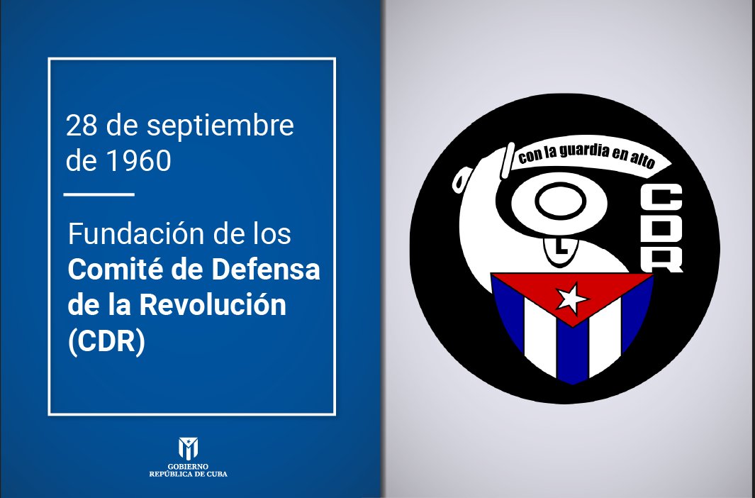 Los #CDRCuba son vanguardia en la defensa de nuestras conquistas. Hoy, cuando celebramos su 63 aniversario, culmina el X Congreso de esta organización, donde han transcurrido diversos debates enriquecedores para el funcionamiento de la misma.
¡Felicidades cederistas!
#Cuba 🇨🇺