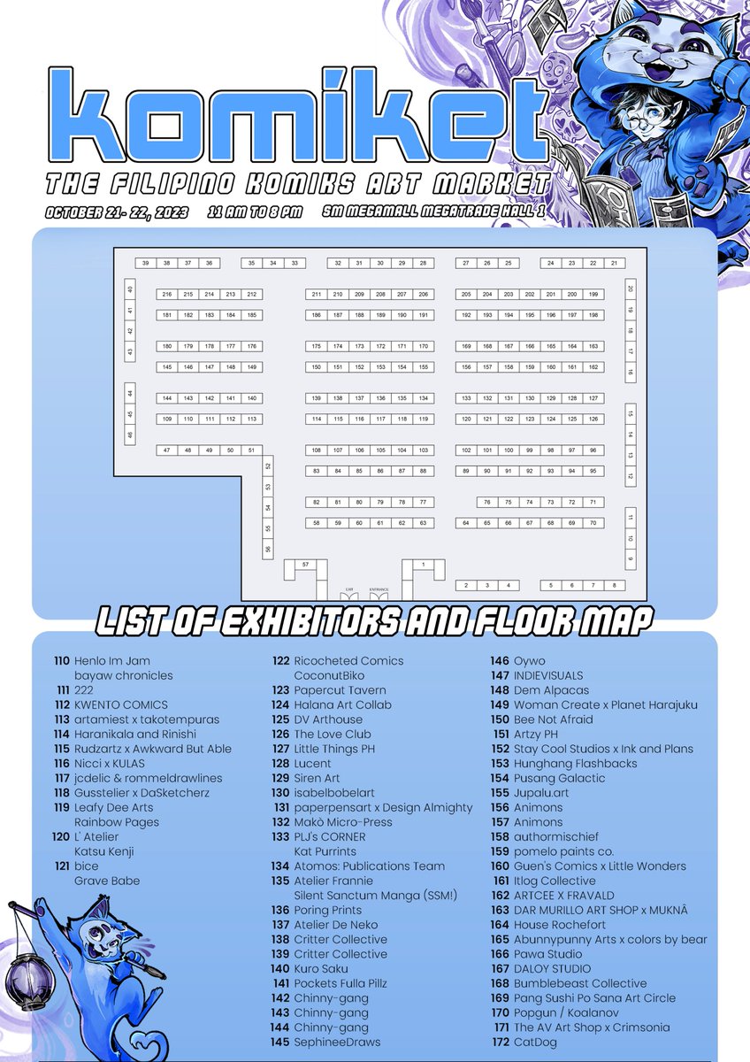 KomiketPH's tweet photo. Let creativity rule the world and #SupportLocalCreators at #KOMIKET2023!

Join us at SM Megamall, Megatrade Hall 1 on October 21-22 and meet over 400 local Filipino creators and creatives. Shop komiks, prints, stickers, crafts, and more from 11AM to 8PM!

Entrance is 100php. https://t.co/AKtc5Vpg01