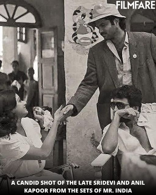 #AnilKapoor recently shared a BTS still with the late #Sridevi from the sets of #MrIndia.