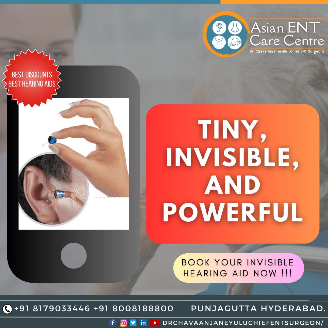 BUY #HEARINGAIDS NOW at #ASIANENTCARECENTRE, your trusted source for #HearingSolutions #DrChavaAnjaneyulu #SeniorENTsurgeon #ENTspecialist #Hyderabad #InvisibleHearingAids #TinyHearingAids #PowerfulHearingAids #AdvancedTechnology #ENTClinic #HearingHealth #HyderabadENT