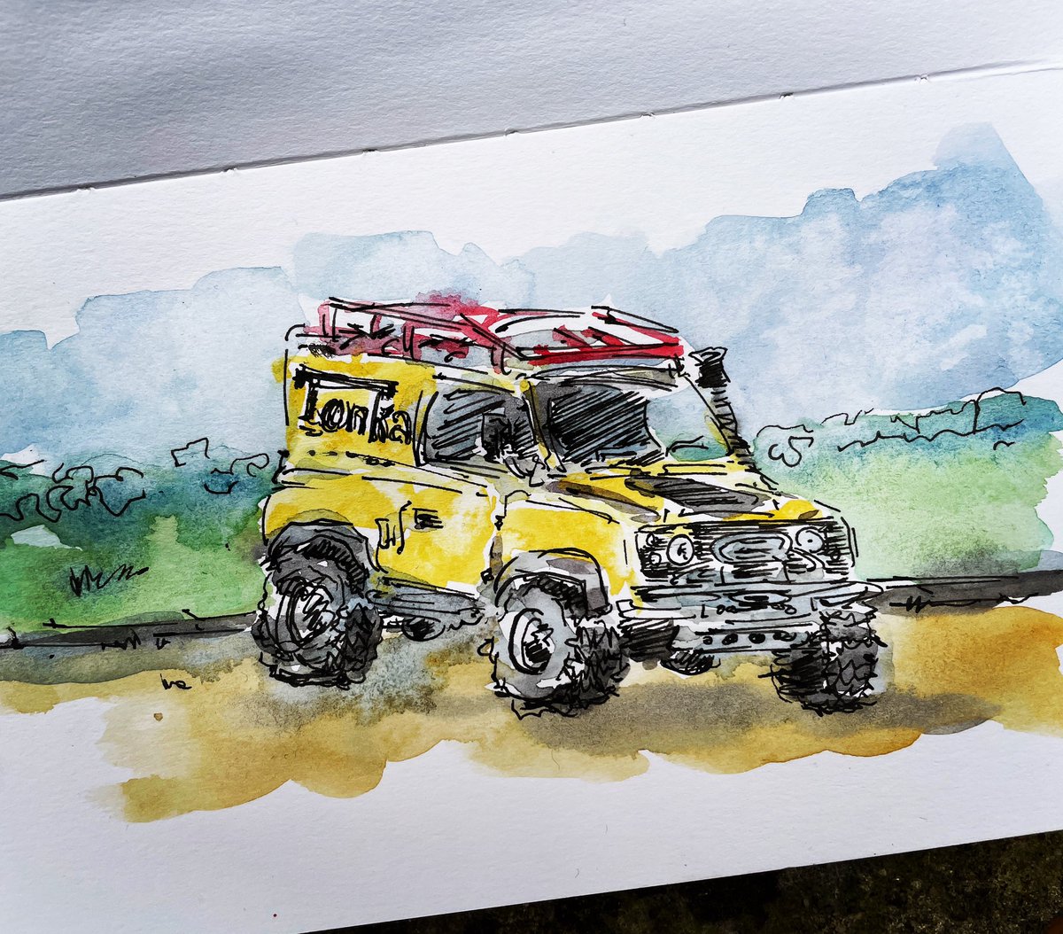 When you see a car that immediately transports you to your childhood…

#tonka #tonkatoys #landrover #landroverlife #art #illustration #watercolour #sketch #sketchbook #ajoto