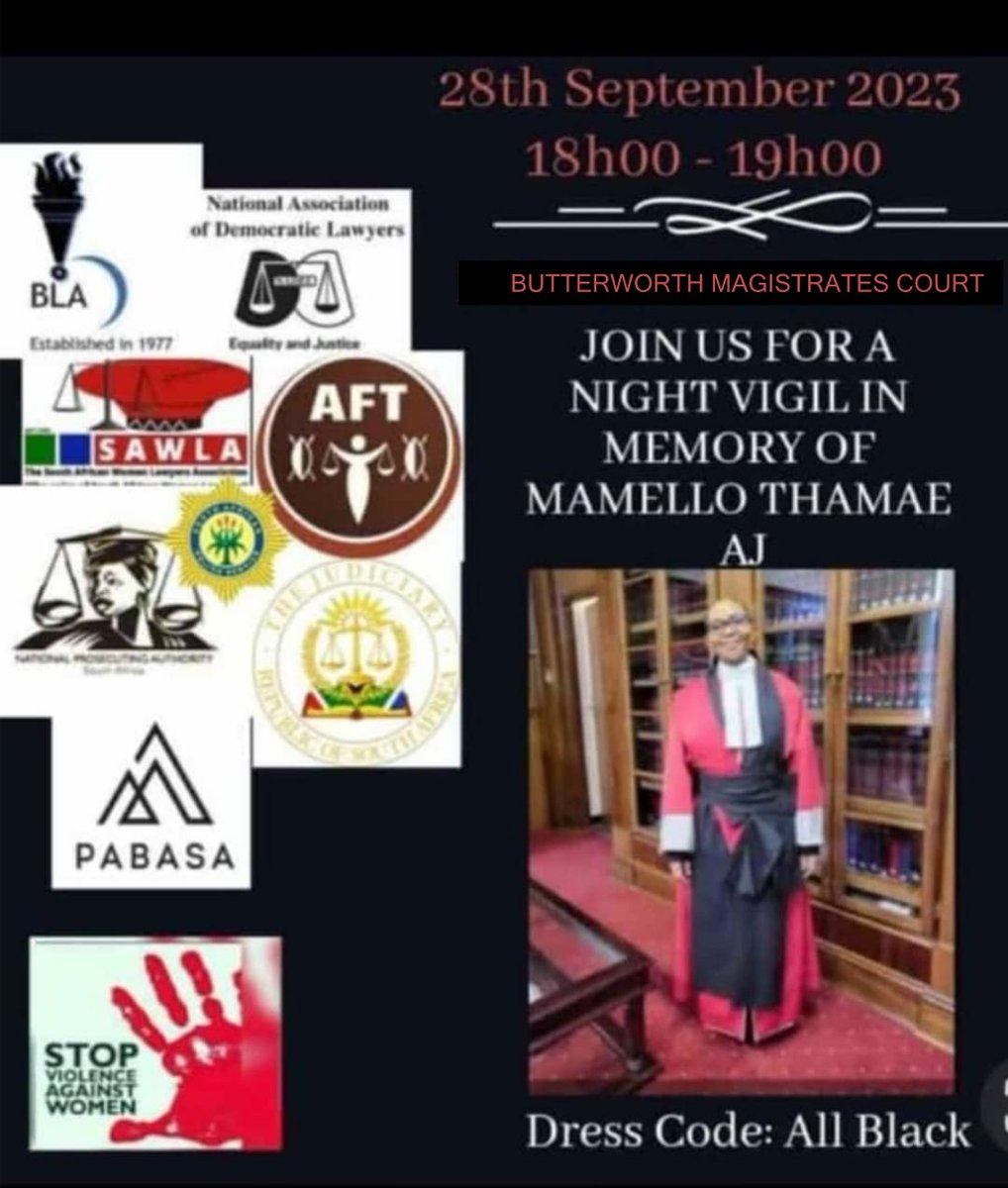 EC_Division's tweet photo. NIGHT VIGIL IN MEMORY OF MAMELLO THAMAE AJ - BUTTERWORTH MAGISTRATES COURT https://t.co/EWwUOxksHH