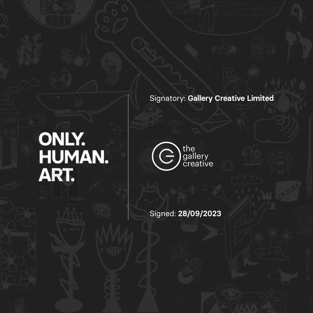 Only Human Art (@onlyhumanart) on Twitter photo We're delighted to announce we have another entity publicly declaring their support for human artistry! ✍️ 🥳
Creative designer <a href="/spyartist/">Spy Artist Kung</a> has become the latest signatory of the #OnlyHumanArtDeclaration and committed to commissioning human-made visual art in their creative We're delighted to announce we have another entity publicly declaring their support for human artistry! ✍️ 🥳
Creative designer <a href="/spyartist/">Spy Artist Kung</a> has become the latest signatory of the #OnlyHumanArtDeclaration and committed to commissioning human-made visual art in their creative