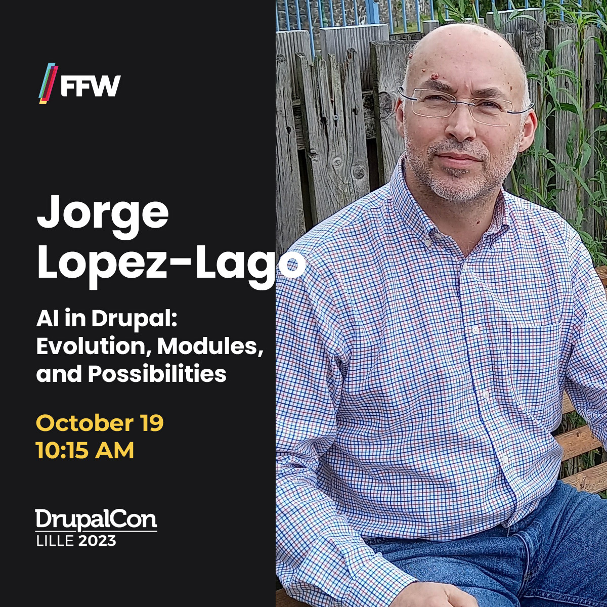 🤖Join Jorge Lopez-Lago, Solutions Architect at FFW, as he delves into the world of AI. Don't miss his talk "AI in Drupal: Evolution, Modules, and Possibilities". Secure your spot for October 19th, 10:15 AM at @DrupalConLille: ow.ly/EqB650PQ3VG.
