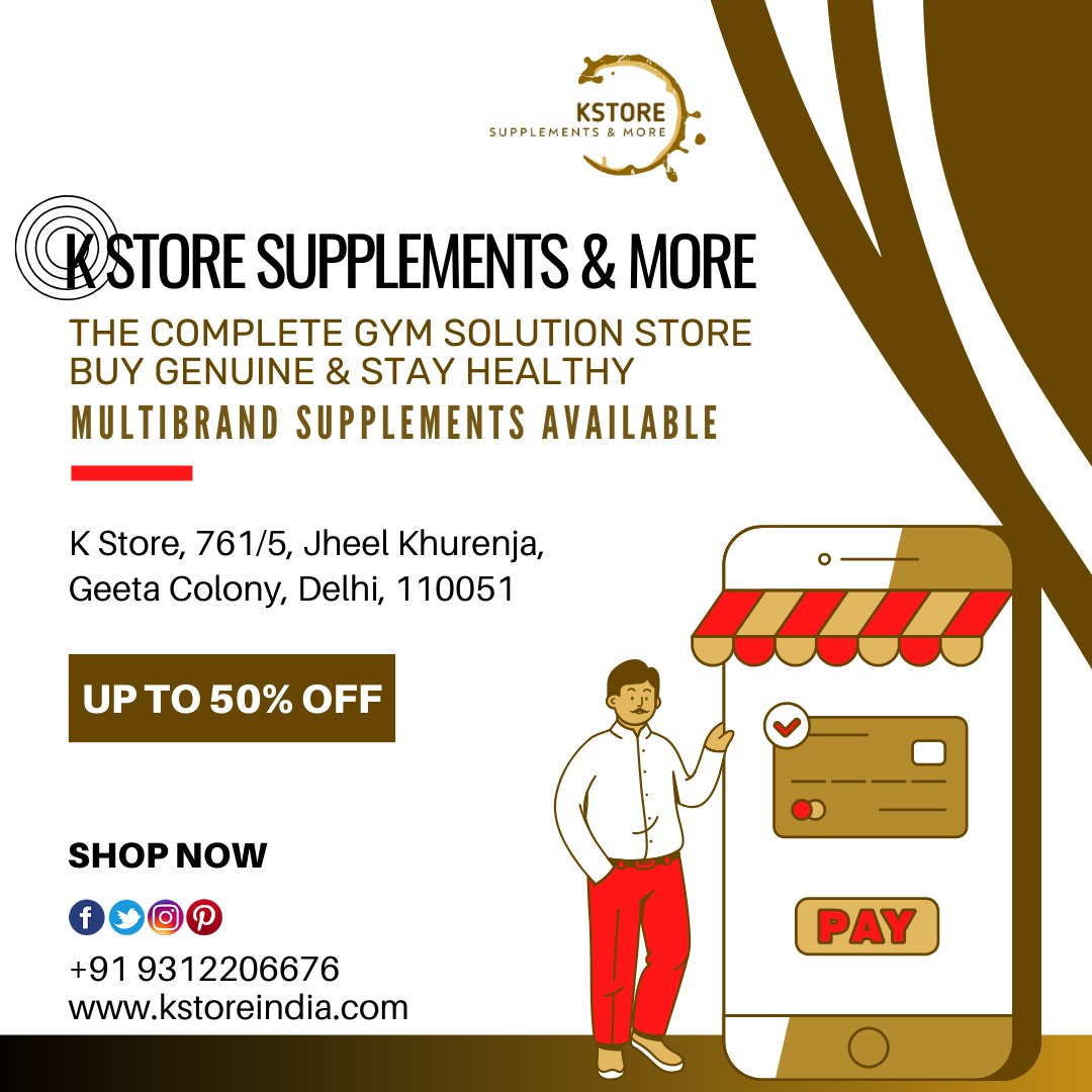 KstoreIndia's tweet photo. K Store Supplements &amp; More💪
♦ The Complete Gym Solution Store
♦ Buy Genuine &amp; Stay Healthy
♦ Enjoy Shopping with Trust👇

K Store, 761, 5, Jheel Khurenja, Geeta Colony, Delhi, 110051
📞093122 06676, 09212206676, 08851904930
https://t.co/0aioTfgxCw

#kstore #supplementstore https://t.co/fqy7Y8E79Q