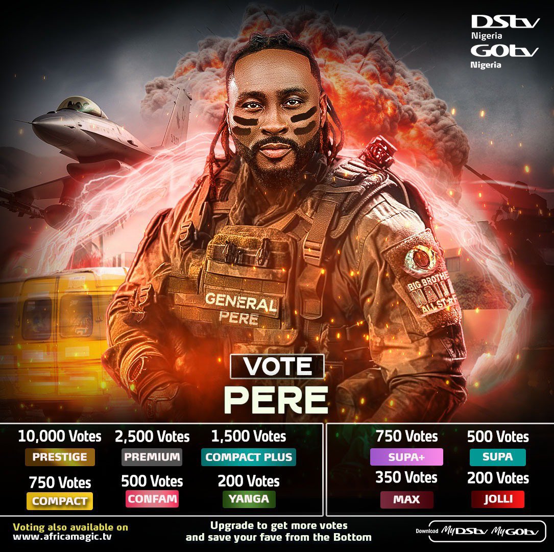 WonderOfNigeria's tweet photo. Dear Patriots
We can’t slack at this critical time. The battleground is hot. Everywhere is intense… we can’t snooze at this hour. Pump in those votes aggressively for Pere. It is war….war….war….Vote Pere 🗣🗣

#BBNaija 
#BBNaijaAllStars 
#VotePere
#PereEgbiX120M https://t.co/JJICWcayay