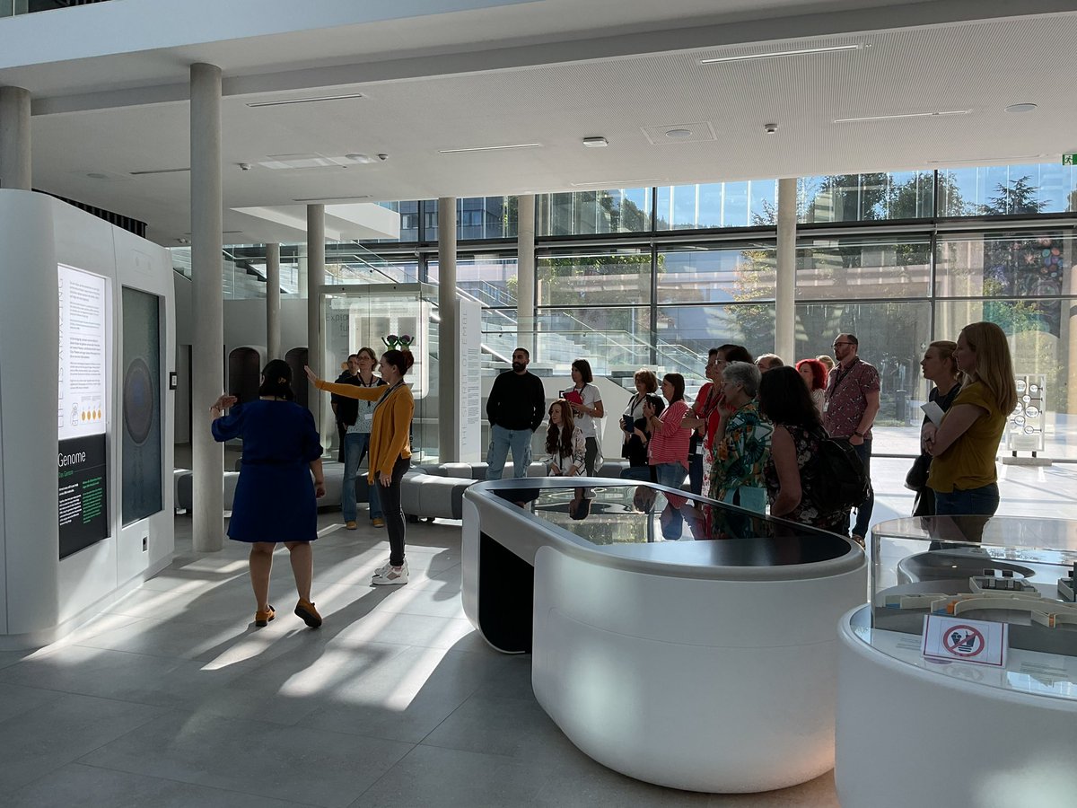ELLS_Heidelberg's tweet photo. 🥳We’re starting day 2 exploring our new permanent exhibition #TheWorldOfMolecularBiology, a great installation for teachers and students to visit at @EMBLHeidelberg
#EcologyTTC2023 #EMBLexhibition #TeacherCPD #ScienceEducation #EMBL #educhat #biochat #STEM https://t.co/uvC4GkyEbc