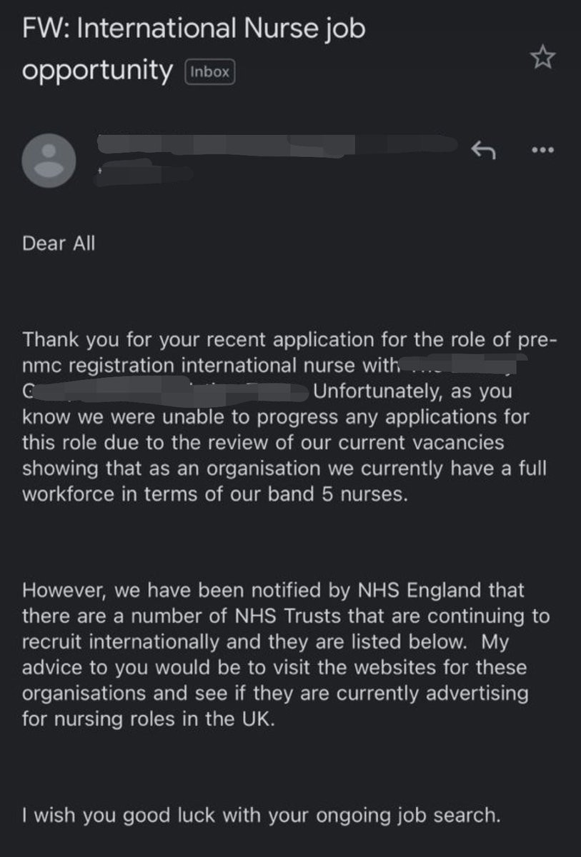 KelvinOssai's tweet image. Here is a list of NHS Trusts that are currently recruiting nurses who have passed IELTS and CBT and offering visa sponsorship. I have also attached a trick on how to apply and get shortlisted for an interview. Please repost this even if you're not a nurse (you may be helping…