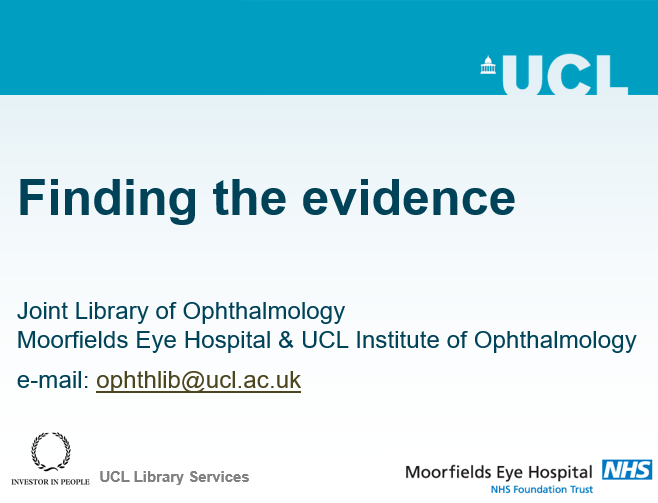 Library staff are running a Zoom presentation, 'Introduction to finding the evidence to support patient care and research' on Thursday 5 October at 2pm. For further information and to book please visit library-calendars.ucl.ac.uk/event/4058521