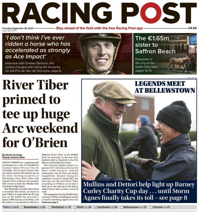 Storm Agnes had her way yesterday at <a href="/BellewstownRace/">Bellewstown Races</a> but we had a great day and an amazing performance from both teams, though <a href="/FrankieDettori/">Frankie Dettori</a> managed to pip <a href="/WillieMullinsNH/">Willie Mullins</a> to claim the Barney Curley DAFA Charity Cup again.🏆🏆🏆