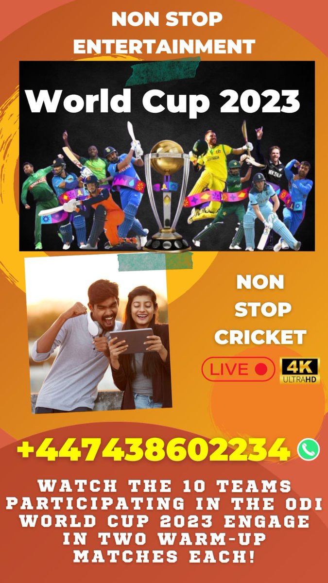 Before the start of #CWC23 each team will play 2 Warm-ups. Watch these matches live in HD/FHD/4K quality.
FOR FREE TRIALS & SUBSCRIPTION #Whatsapp & DM US.
#BANvSL #SAvAFG #PAKvNZ #INDvENG #AUSvNED #NZvSA #BANvENG #AFGvSL #INDvNED #PAKvAUS
#CricketWorldCup2023 #NonStopCricket