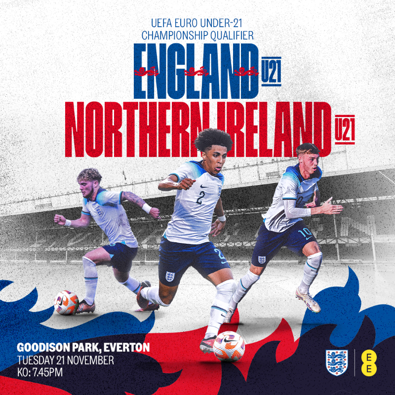Everton's tweet photo. #YoungLions at Goodison! 🏴󠁧󠁢󠁥󠁮󠁧󠁿

@England U21 🆚 @NorthernIreland U21
📆 Tuesday 21 November
🎫 Tickets now on sale
