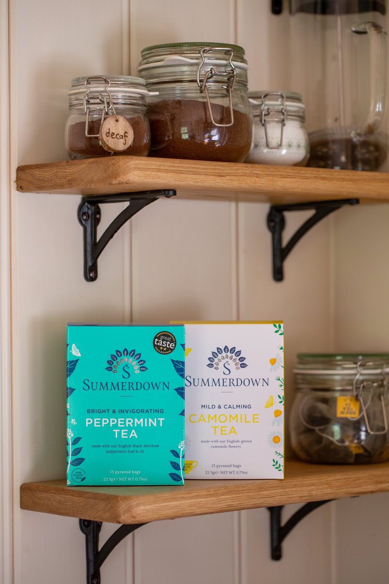 Time for a cuppa? How about swapping your mid morning coffee for a caffeine free, plastic free, British grown alternative? 
Our range of herbal teas are the perfect brew to get you through the day - choose from peppermint, camomile or peppermint &amp; camomile. Which will you pick?