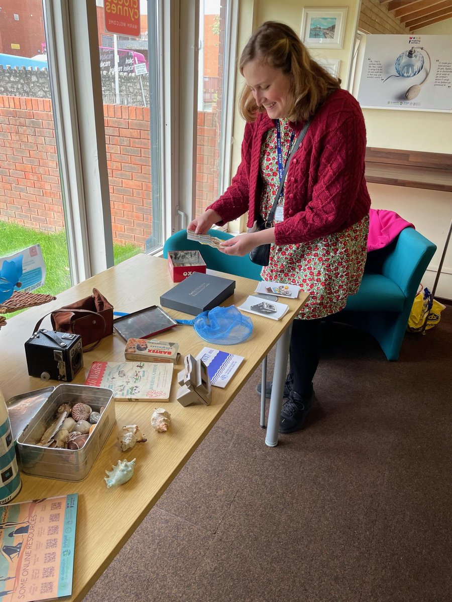 NEWalesArchives's tweet image. This week, our Community Engagement Officer, Katie, attended the launch of a new collection of memory boxes created by Making Sense CIO at Rhyl Library. They will be available to borrow from Denbighshire Libraries @DenbsLibs