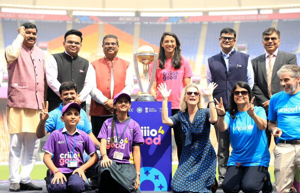 ishanjoshii's tweet photo. Jay Shah & Smriti Mandhana at the launch of #Criiio4Good campaign.
It will be 8 cricket-based animation films, empowering girls, and promoting gender parity through sports.
#CricketTwitter https://t.co/gofQuj8CMM