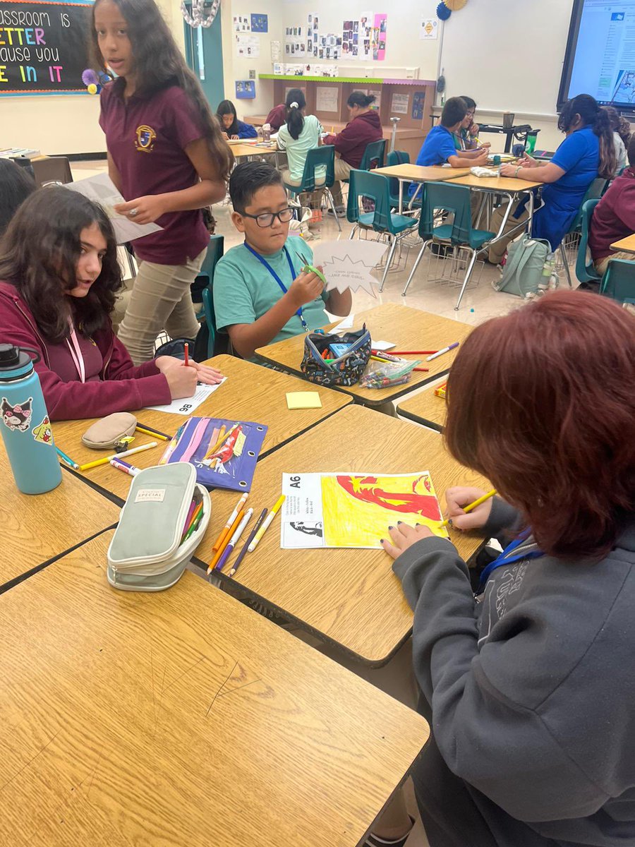 K8_Dragons's tweet photo. During Hispanic Heritage Month, the Gifted/Advanced 6th graders, along with Ms. Jaramillo in their U.S. History class, crafted a collaborative banner. @MDCPSSouth @MDCPS @MDCPSSocStudies
#STARTSMARTDREAMBIG #DoolinDragons #ILoveBADK8 #HispanicHeritageMonth https://t.co/cDA1hOMzA6