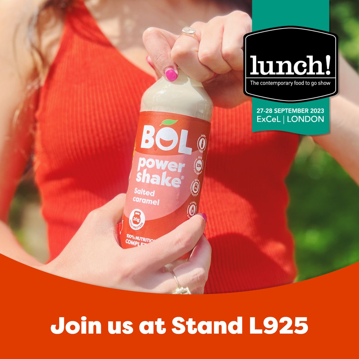 And just like that, it’s the last day of #LunchTradeShow, and your last chance to drop Team BOL a visit. We’ve still got a plentiful supply of Power Shakes waiting for you, and our new recipe has proven to be an absolute HIT so far.

Come and join us on Stand L925 @ The Excel.