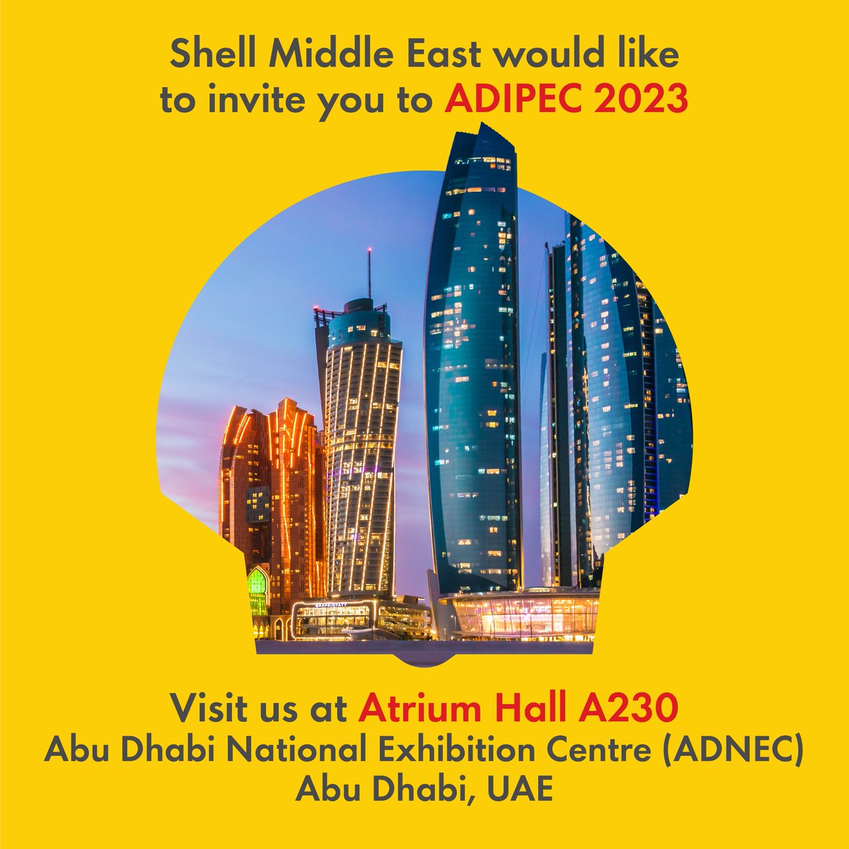 ShellMiddleEast's tweet image. Join us at #ADIPEC, the Middle East’s largest energy conference! We&apos;ll be at Atrium Hall A230 from Oct 2nd-5th in Abu Dhabi, UAE. Discover innovative solutions for a cleaner, more secure energy future. 

Meet our specialists and be part of #PoweringProgress! #ShellatADIPEC2023