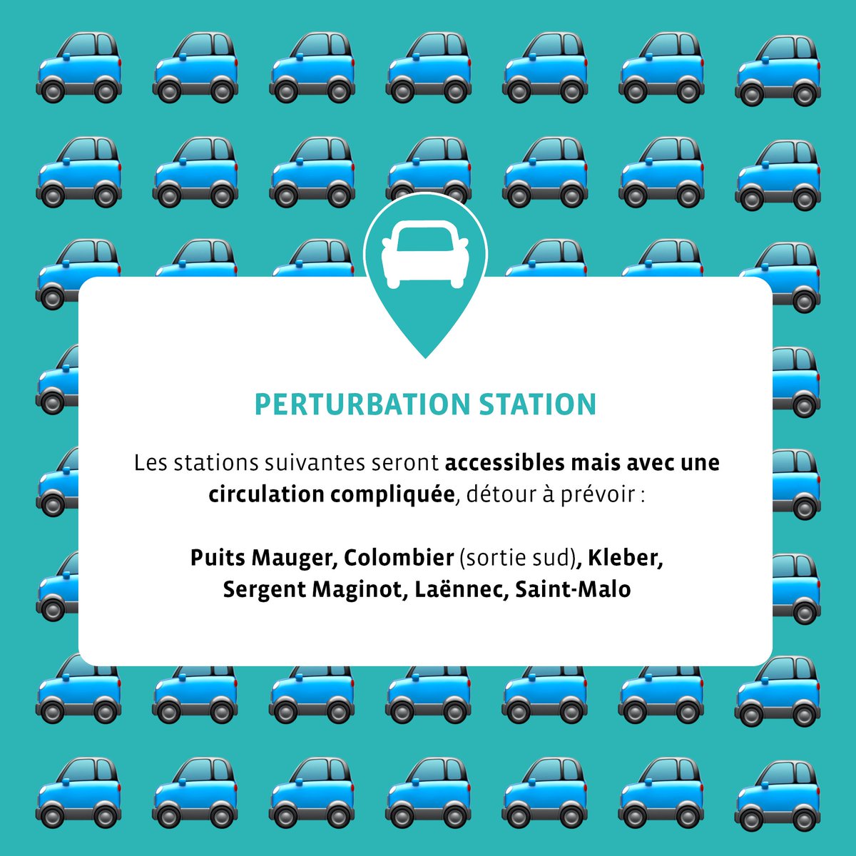 8 OCTOBRE : PERTURABTIONS #CitizRennes
Certaines stations seront inaccessibles tandis que d'autres seront difficiles d'accès lors de la course " #ToutRennesCourt ".
Pour plus d'informations sur vos réservations, contactez-nous. 💙 #autopartage  #traficRennes