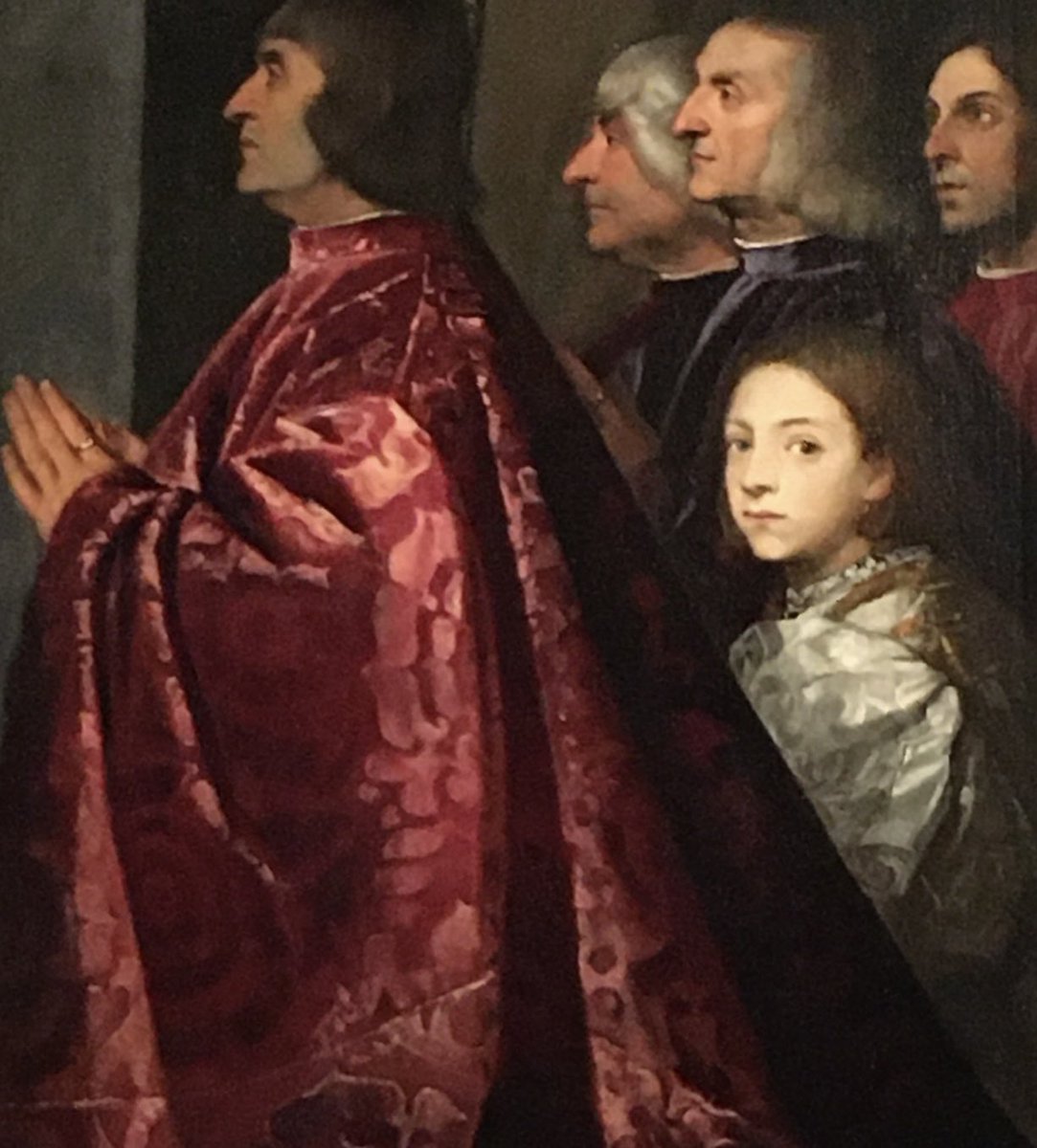 JillKerby's tweet photo. I’m escaping to #Venice in an hour for a live tour of the great Frari Cathedral w @luisella_romeo, #SianWalters &amp; @arthistoryfocus  From #MyRoomWithAView its bells waken me, its stately campanile guides me home, its artworks feed my soul. ☺️☘️ @SteveKills @GregoryDowling1 /2 https://t.co/Db7g0Z06aZ