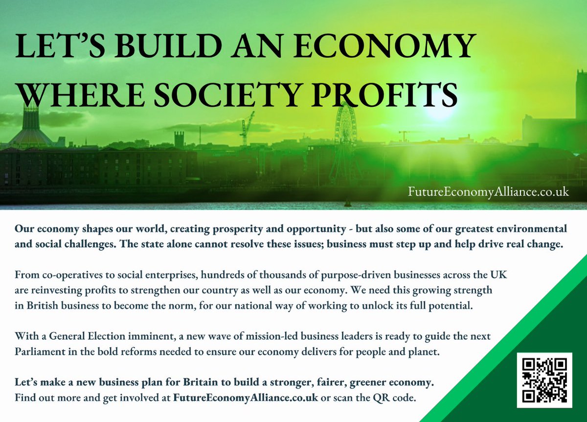 SE_Mark's tweet photo. We believe profits must benefit people and planet - &amp; new research shows most of the UK public agree with us. Today we join forces with dozens of partners in @FutureEconomyUK to campaign for
change. Help us build a new #BusinessPlanForBritain at https://t.co/vyRMQyIF2Y

#SE_Mark https://t.co/ExcwxtokT6