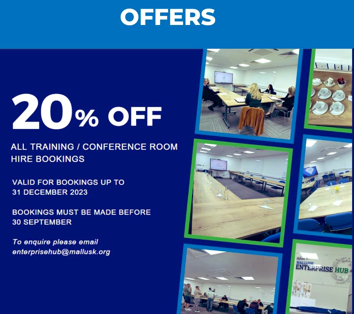 ** DON’T MISS OUT**

20% off all conference room bookings up to 31st December

#BuySocial 

Offer ends 30th Sept. 

‼️ Lock in your dates now ‼️