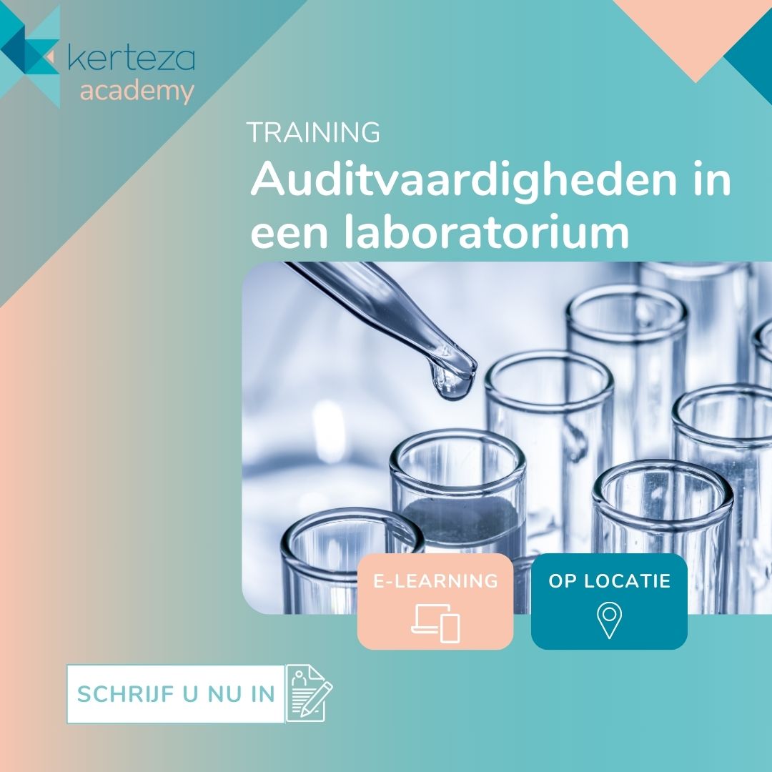 Onze training "Auditvaardigheden in een laboratorium" biedt u de vaardigheden en inzichten om audits op een gestructureerde manier voor te bereiden, uit te voeren en te rapporteren. 

U kan deze opleiding volgen bij u op locatie of via een e-learning module.