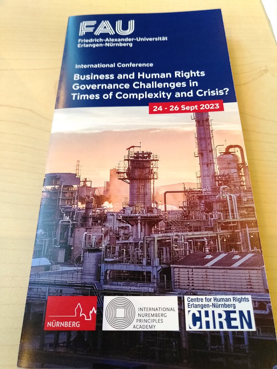 ProfWagner_RHUL's tweet photo. Back from an international conference in Nuremberg on business and human rights organised by #chren @KrajewskiMarkus &amp; team, great to widen my sustainability horizon in that direction and meet some fantastic scholars in this field https://t.co/DqI0DoRYLW