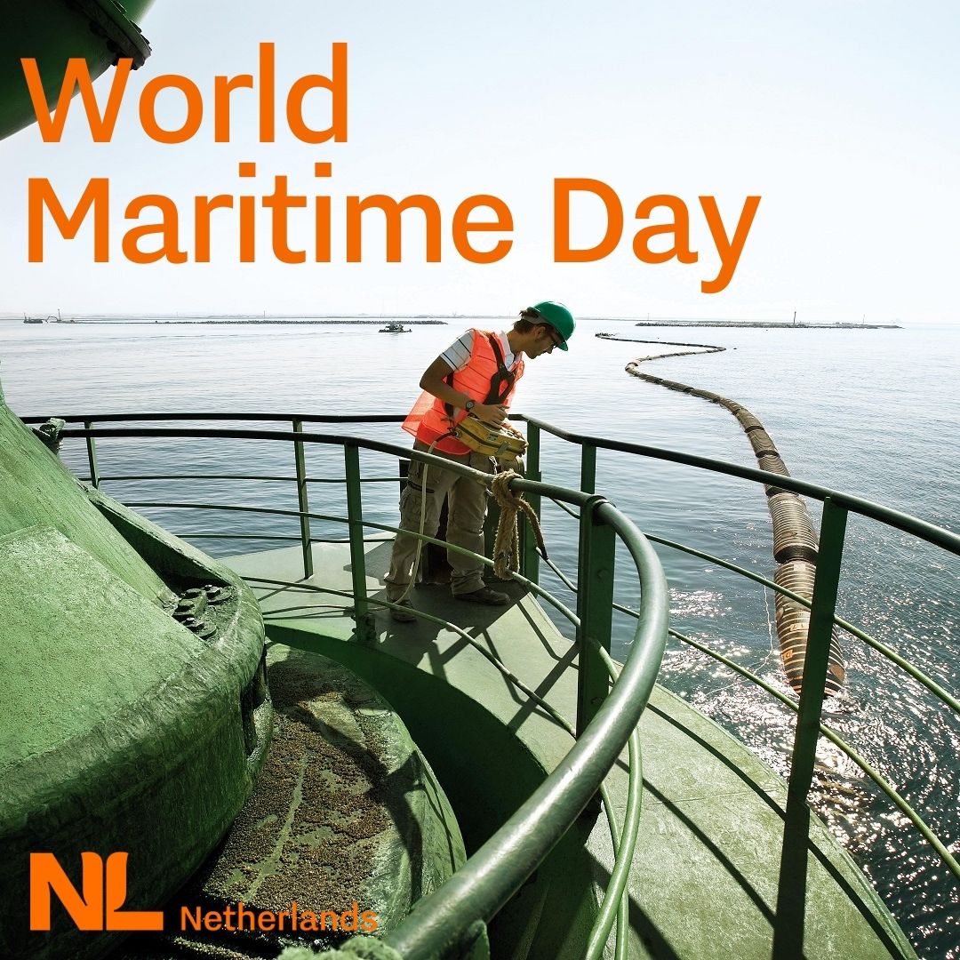 Happy World Maritime Day! The Netherlands is proud of its excellent maritime knowledge centres and highly skilled workforce. A big Thank you to all the workers in the shipping industry for their hard work! #ourcommitmentgoeson #worldmaritimeday #maritimefutureisnow