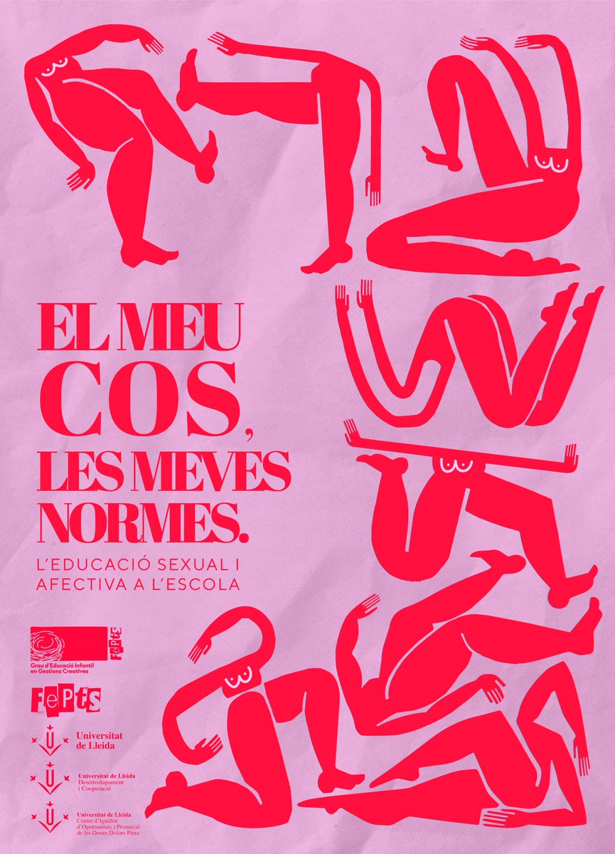 La setmana vinent comença el cicle de ponències "L'educació sexual i afectiva a l'#escola" a la <a href="/UdL_info/">Universitat de Lleida (UdL)</a> en el marc del Grau d'Educació Infantil en #GestionsCreatives 
Molt feliç de participar per construir alternatives educatives i acompanyar identitats invisibilitzades 🌈