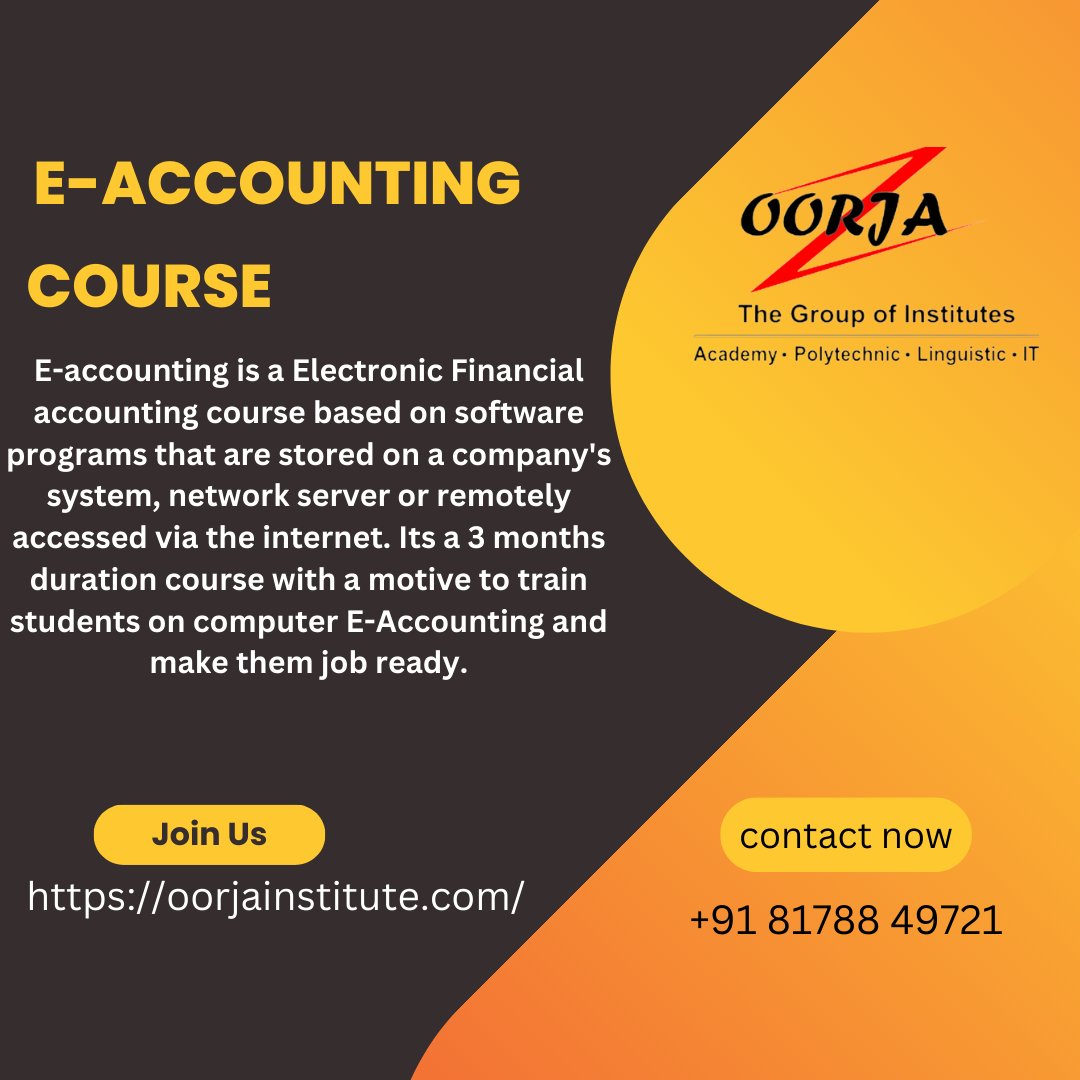 OorjaInstitute's tweet photo. π§π»βπ Join Now Oorja Group of Institute for the Best E-Accounting Course in Daryaganj, Delhi. π·#oorjagroupofinstitute #oorjainstitute #daryaganj #tally #tallycourse #tallycoursedaryaganj #tallycourses #tallycoursenearme #tallyclass #EAccounting https://t.co/MGL8tdjAw6