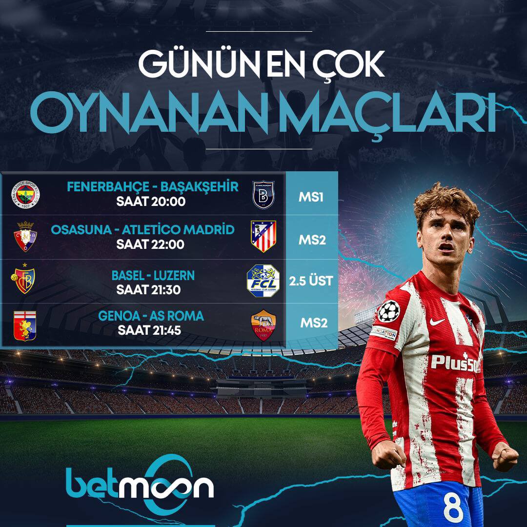 ⚽️ Günün En Çok Oynanan Maçları  

🤩 Kombine Kuponunu BETMOON’da Yap, %100'e Kadar Ekstra Kazanç ve %10 Anlık Çevrimsiz Spor Kayıp Bonusunu Kaçırma!

Güncel Giriş 👉 bio.link/guncel