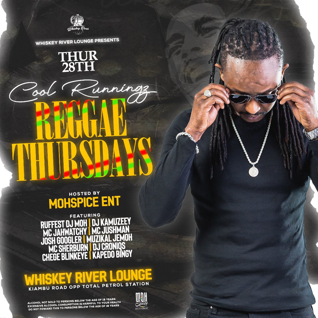 deejaykamuzeey's tweet photo. We heavy on vibes each and every Thursday @whiskeyriver_ke
#CoolRunningsReggaeThursdays is the only legit plan featuring @mohspice crew

Come thru, for the goodness flows all night long
#LessTalkMoreMuzik🔥🔥🔥 https://t.co/NVJItXGnGa