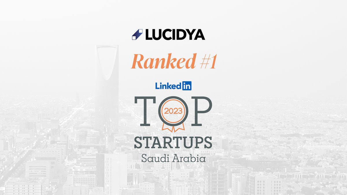 Lucidya's tweet photo. We are thrilled to announce that #Lucidya has been ranked #1 in “LinkedIn Top Startups 2023: The 10 Saudi Companies on the Rise.”
This achievement reflects our relentless commitment to innovation and making a positive impact. We want to extend our heartfelt gratitude to our incredible team, valued customers, and supportive investors and partners who have been with us on this journey.
But this is just the beginning! We’re more inspired than ever to push boundaries and build the unthinkable.
Stay tuned for what’s next from Lucidya!
https://t.co/ICigWo4IN8
#LinkedInTopStartups