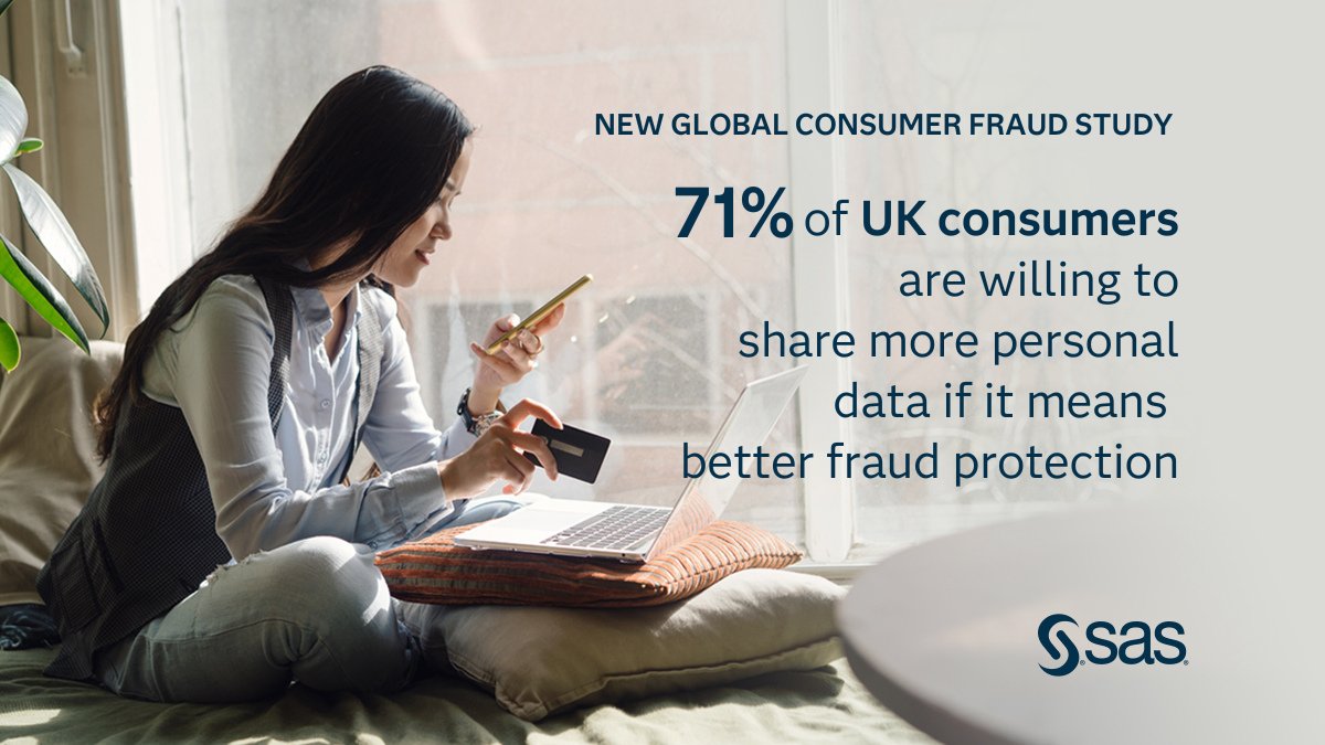 SASsoftwareUKI's tweet photo. Today’s consumers are more cautious about sharing personal information than ever before – unless it helps protect them from fraud 🔐.
Download eBook 📃 https://t.co/KKSRf2MIjy
#FacesofFraud #FraudProtection #AI https://t.co/LKcLo93nvy