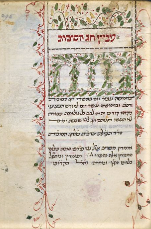 'Sukot' (Feast of Tabernacles) is a harvest and thanksgiving festival that lasts 8 days in the Diaspora. The image from the 14th C Forli Siddur shows the beginning of the festival service #HebrewProject #LetsGetDigital #Sukot #ForliSidur bl.uk/manuscripts/Fu…