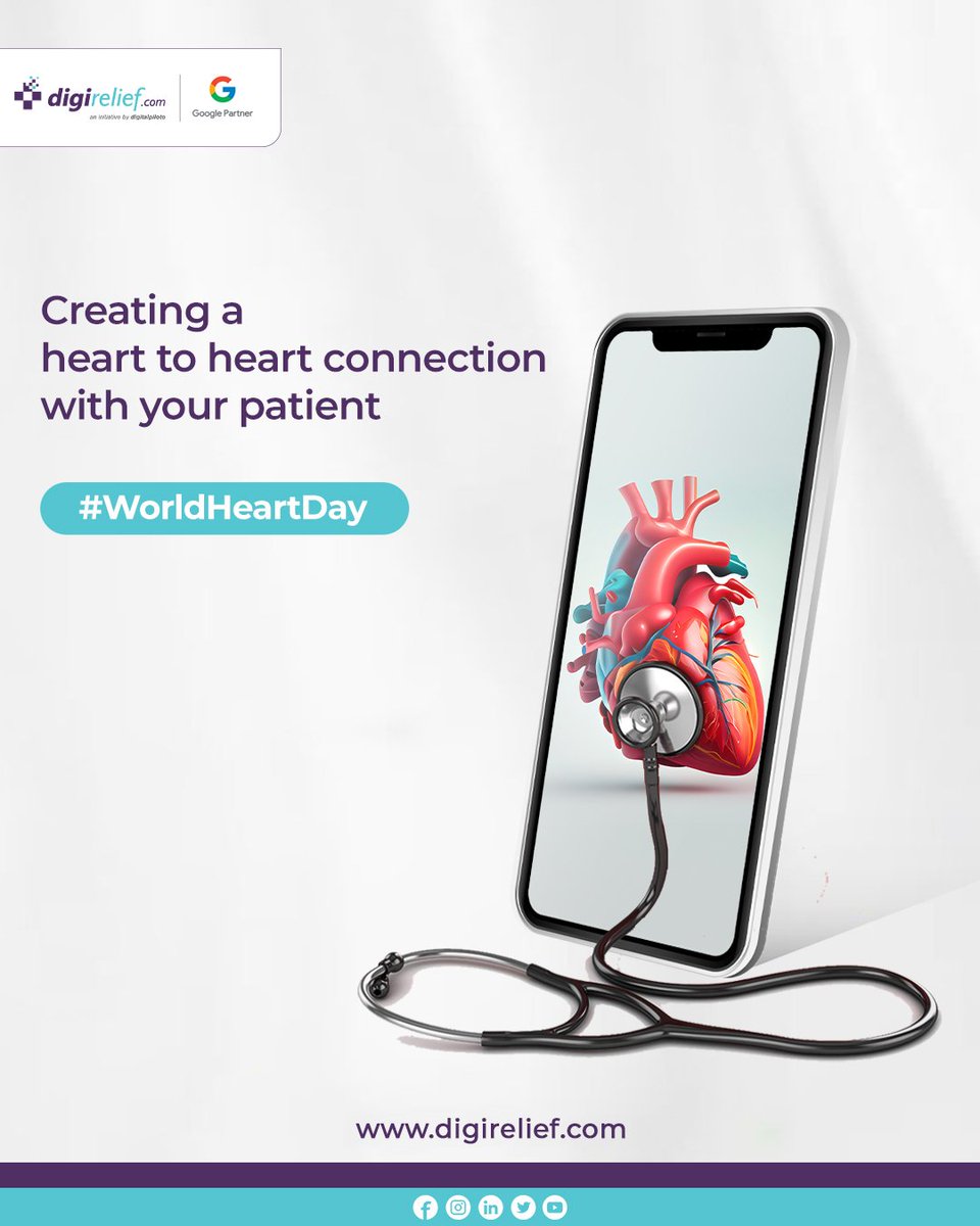 We are dedicated to creating genuine bonds between you and your patients.❤️

#WorldHeartDay | #TopicalPost | #HealthCareMarketing | #CreativePost | #DigitalMarketing | #Digirelief