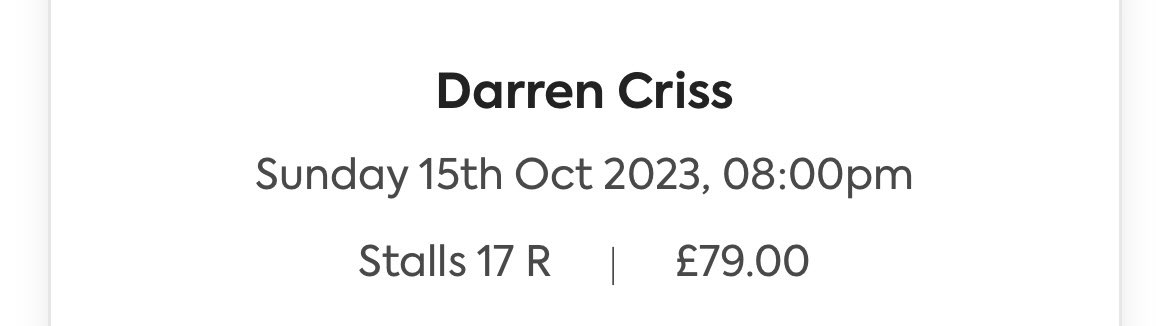 linkshashira's tweet photo. i got darren tickets !!! 🥲🥲 17 days ! https://t.co/saz6Qc9PEh