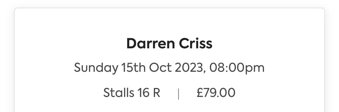 linkshashira's tweet photo. i got darren tickets !!! 🥲🥲 17 days ! https://t.co/saz6Qc9PEh