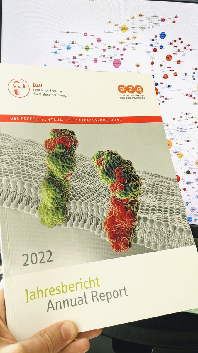 There it is, the beautiful outcome of our big summer project: The annual report 2022 of <a href="/DiabResearch/">Deutsches Zentrum für Diabetesforschung (DZD)</a>. 🤩Many thanks to all who were involved!  It´s very satisfying to hold it in hands. 
Btw, the digital version can be found here: 
👉 t1p.de/j4le4  
#diabetes
